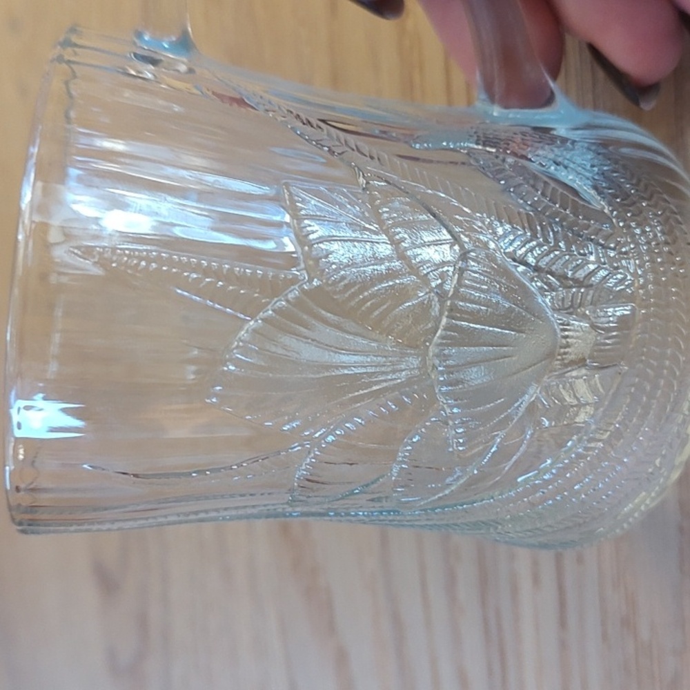 Arcoroc Canterbury Crocus Clear Glass Mugs Set Of 4 10oz EUC - Picture 14 of 14